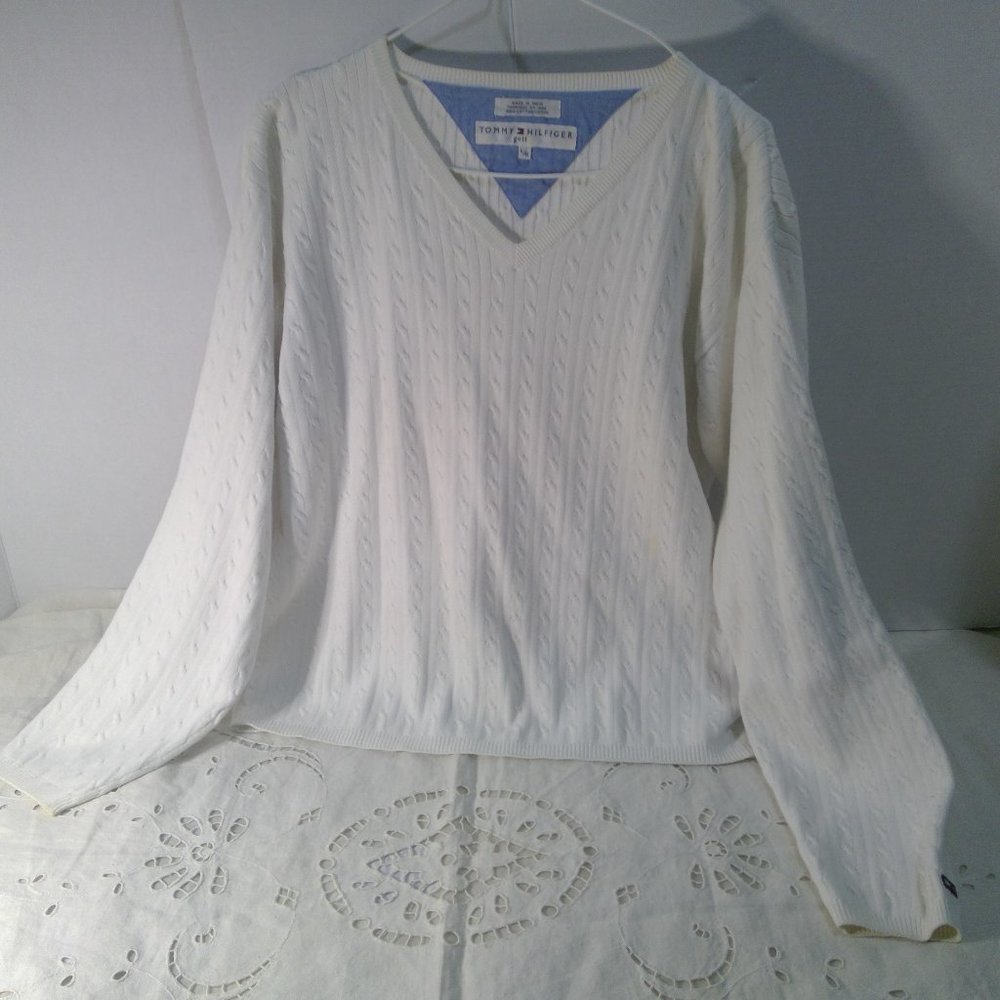 Vintage Tommy Hilfiger Women's Golf Sweater Size Large